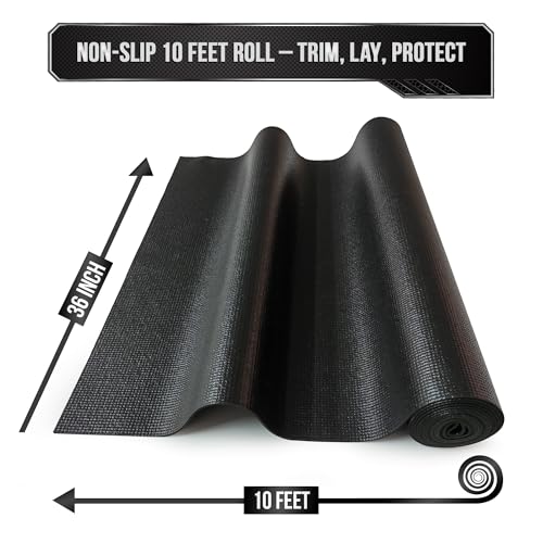PD Tool Box Drawer Liner 10 ft x 36 in Black Thick Non-Slip Cabinet Mat | Professional Grade Shelf Liner And Toolbox Drawer Liner, Thick And Non-slip, Built To Protect Cabinets And Drawers Long-term - size: 10 ft x 36"