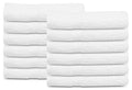 GOLD TEXTILES 24 PCS New White 20X40 Cotton Blend Economy Bath Towels Soft & Quick Dry Salon Hair Towel-Gym Towel (2 Dozen) - size: 24 Pack Economy Grade