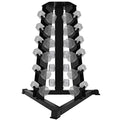 Balelinko Home Gym Equipment Workouts Strength Training Weight Loss Pilates Weights Yoga Sets Weights for Women, Men, Seniors and Youth - color: Black, style: Triangular Dumbbell Rack