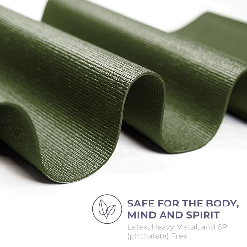 Voyage 5mm Studio Yoga Mats, 6 Pack, 72x24in - color: Olive Green