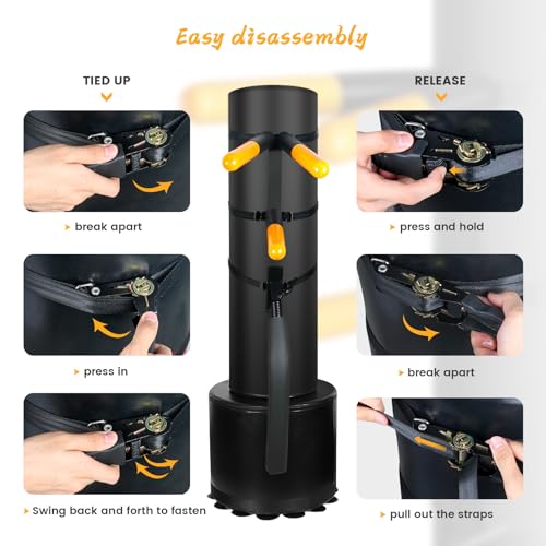 Wing Chun Dummy - Adjustable Wooden Wing Chun Dummy Arms & Leg - Space Saving Mook Jong for Home Gym, Kung Fu, and MMA Training - color: Soft Mount Model (For Punching Bags)