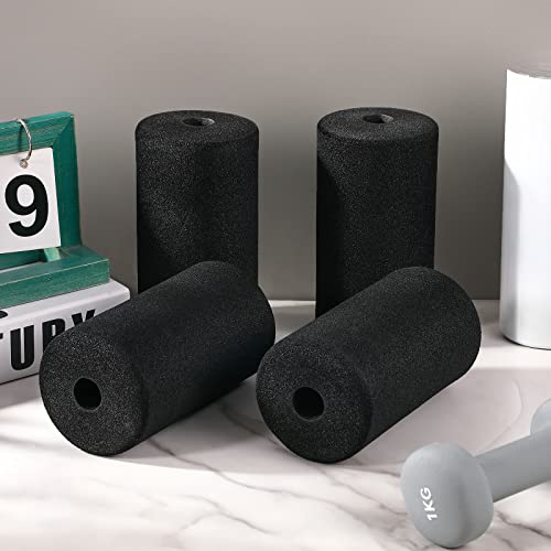 Deekin 4 Pcs Foam Foot Pad Rollers Buffer Tube Cover for Exercise Machine Home Gym Equipment Replacement Pads for Leg Extension Weight Bench Inversion Table(0.87 x 3.15 x 8.66 Inches) - size: 0.87 x 3.15 x 8.66"