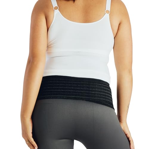 Belly Bandit 2-in-1 Hip Bandit - Maternity Belly Band & Postpartum Hip Wrap - Adjustable Pregnancy Belly Support and Compression Wrap - color: Black, size: Large-X-Large