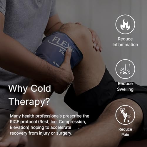 2 FlexiKold Gel Ice Packs - Ice Packs for Injuries Reusable, Back Pain Relief, Knee Ice Pack Wrap, After Surgery, Ice Pack for Knee - 6303-COLD-2PK by NatraCure - Medium – 2PK - size: Medium (Pack of 2)