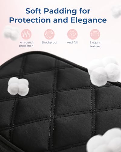 BAGSMART Travel Cord Organizer Electronics Case, Puffer Cable Organizer Bag Travel Essentials for Women, Small Tech Organizer Travel Case for Charger, Cable, Phone, Flash Drive Black - color: Single Layer Black