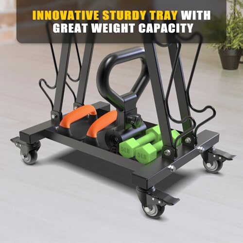 Kipika Heavy Duty Dumbbell Rack Multifunctional, Weight Rack for Dumbbells, Home Gym Equipment, Suitable for Storage of Dumbbell, Kettle Bell, Barbell Plate, Barbell Bar (4 Tier Tilt Shelf)