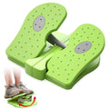 Mini Stepper Trainer, Reinforced Nylon Foot Stepper Exercise Machine Quiet Stair Stepper Foldable Leg Exerciser Peddle for Home Office - color: Green