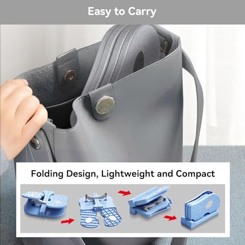 Mini Stepper Trainer, Reinforced Nylon Foot Stepper Exercise Machine Quiet Stair Stepper Foldable Leg Exerciser Peddle for Home Office - color: Grey