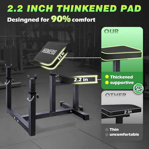Preacher Curl Bench, Max Load 450 LBS Strength Training Bench Home Gym Bench Fitness Equipment,6-Level Seated Barbell Dumbbell Bicep Curl Machine Weight Bench - color: Black