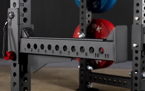 XMark Viper Half Power Rack, Squat Rack with Multi-Grip Pull Up Bar and Olympic Weight Plate or Bumper Plate Storage for Commercial Gyms or Home - style: Bumper Plate Storage