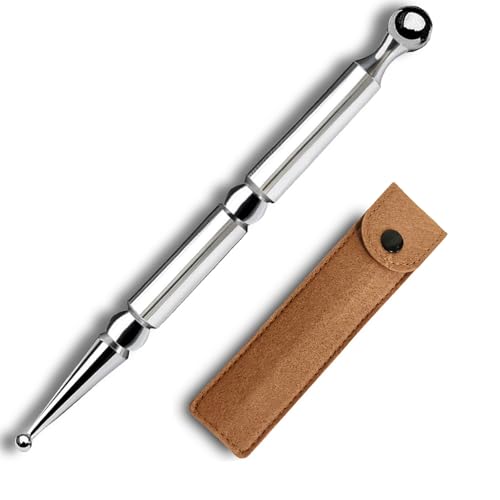 BYYDDIY Stainless Steel Dual Head Facial Reflexology Tools,Ear Massage Tool,Body Point Probe Pen &Trigger Point Massager Tool for Deep Tissue (P-S) - style: P-S