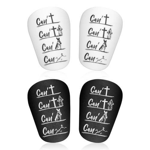 Miniature Shin Guards, PBT and EVA Material Soccer Shin Pads Mini Guards Soccer Black White Small Football Equipment for Teenagers Adults - color: White + black, size: 10*6cm