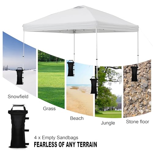 SANWAY 180 LBS (Unfilled) Sand Bags for Canopy Weights, Windproof-Portable and Durable to Secure Tents, Canopies, and Umbrellas-Black - color: Black - 6 PCS