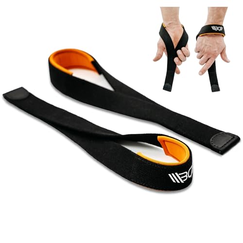 WARM BODY COLD MIND V2 Lifting Wrist Straps for Weightlifting - Hand Straps for Powerlifting, Weight Lifting, Bodybuilding Functional/Cross Training, Deadlift Gym Bar, Cotton - color: PRO Black