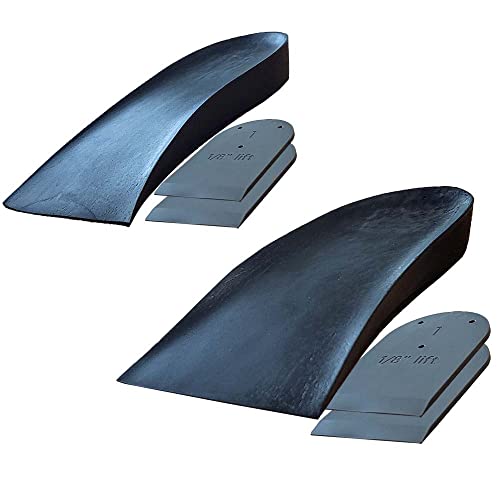 Squat Heel Wedges Lifts Inserts Insoles for Squats (15mm-21mm Medium) - Black, Polyurethane, Unisex Adults, Adults with Heel Pain, Unisex, Insoles, shoe insert