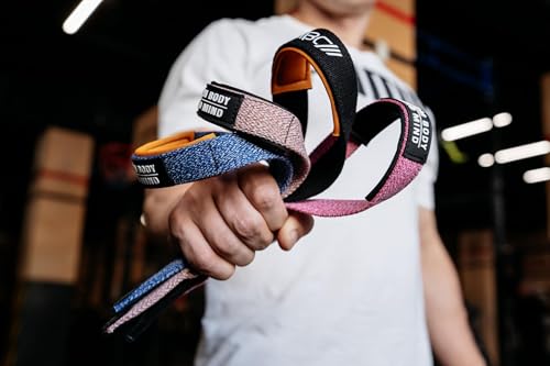 WARM BODY COLD MIND V2 Lifting Wrist Straps for Weightlifting - Hand Straps for Powerlifting, Weight Lifting, Bodybuilding Functional/Cross Training, Deadlift Gym Bar, Cotton - color: PRO Khaki