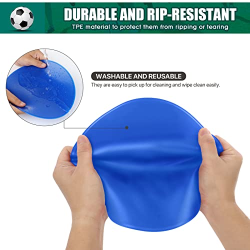 Spot Markers 4inch 9inch Rubber Agility Dots Flat Cones Non Slip Sports Dots Floor Spots Agility Markers for Kids Soccer Football Basketball Speed Agility Training - style: 18pcs Blue 9inch