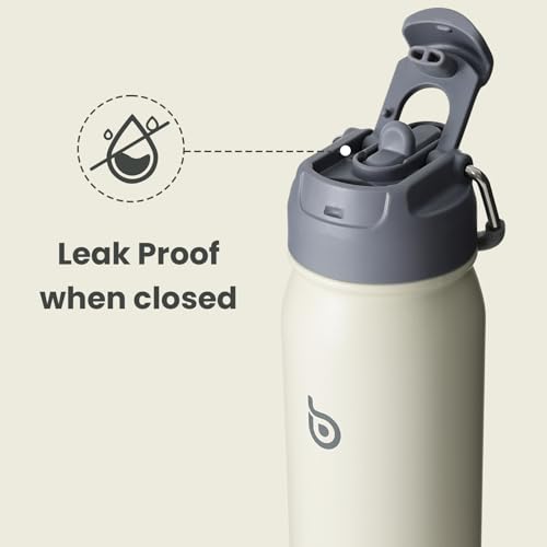 BOTTLE BOTTLE 24oz Insulated Water Bottle Stainless Steel Sport Water Bottle with Straw and Adjustable Lid Daily Pill Organizer - color: gray