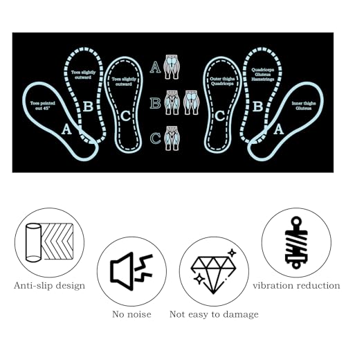 Anti-Slip Squat Mat, Squat Mat with Foot Position Sports Accessories for Home Workout, Anti-Slip & Shock-Absorbing Scientific Design Suitable for Home & Gym Use - color: Blue