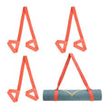 PATIKIL Yoga Mat Strap, Adjustable Yoga Mat Carrier Straps Sling Cotton Anti Slip Mat Holder Stretching Band - color: Coral Pink