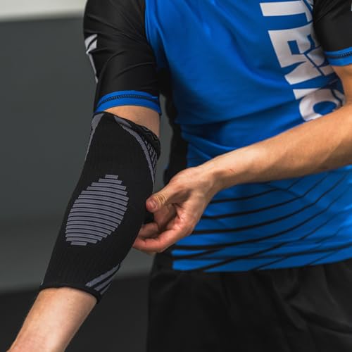 Tenace Jiu Jitsu Elbow Brace, Grappling - Compression Elbow Protection and Padded MMA, BJJ, Muay Thai, Judo - High Durability and Performance Unisex - size: Small