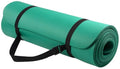 Fitvids Yoga Mat, 1/2-Inch Extra Thick High Density Exercise Mat, Anti-Tear Exercise Yoga Mat with Carrying Strap, Suitable for Various Yoga Exercises - color: Green