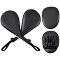 Poen 4 Pcs Taekwondo Kick Pads Set with Focus Mitts and Double Kick Paddle, Martial Arts Training Equipment for Kids Adults, Karate Kickboxing Punching and Kicking Practice Gear - color: Black