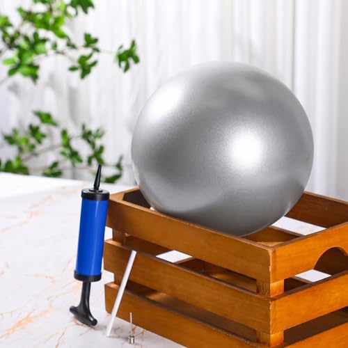 2 Pcs Connection Ball with Pump 9 Inch Pilates Baseball Softball Batting Trainer Improve Arm Action Hitting & Pitching Efficiency Connection Ball for Baseball - color: Gray