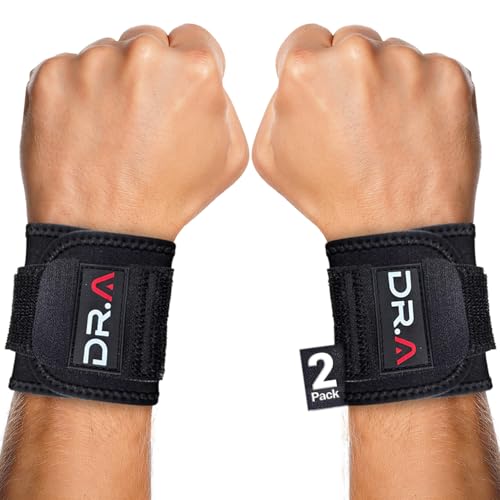 Dr. Arthritis Doctor Developed Wrist Brace, Wrist Wraps for Tendonitis, Hand Support, Ideal for Fitness, Weightlifting (Pair) - size: 2 Pack - Wrist Brace