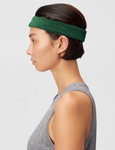 Nike Unisex Adult Swoosh Classic Headband - color: Gorge green/white