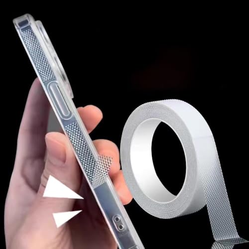 Transparent Rubber Grip Tape, Anti-Slip Waterproof Tape for Indoor & Outdoor, Non-Abrasive Cushion Pad for Handles, Stairs & Daily Use (Clear, 1" x18Ft) - color: Clear