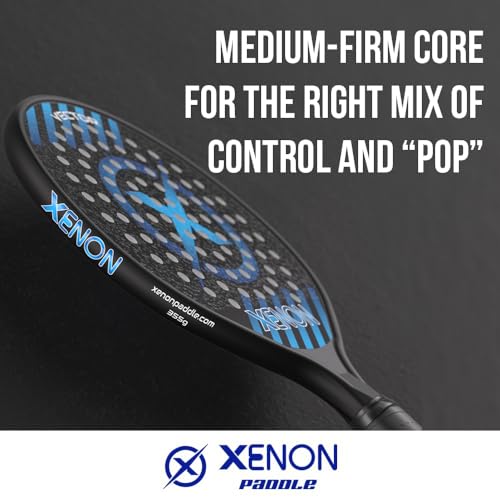 Vector Light Max Platform Tennis Paddle by Xenon Paddle, Oversize Head, Even Balance Point, Handle Weighted, Softer Foam Core, Power and Control, 4” Grip