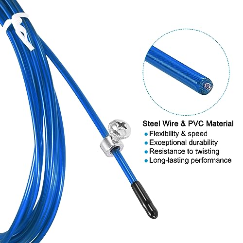 PATIKIL Speed Jump Rope Replacement Cable, Professional Skipping Rope Steel Wire Replace for High Speed Jump Ropes - color: Blue