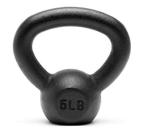 Powder Coated Solid Cast Iron Kettlebell Weights Set 5lb to 45lb Various Combination - color: E-Black(5+30)lb