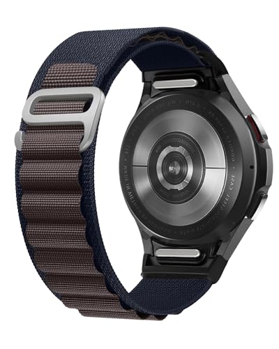 One Click Alpine Loop Bands Compatible with Samsung Galaxy Watch 7 Band/Galaxy Watch 6 4 5 FE Band 40mm 44mm/Watch 6 4 Classic 47mm 43mm 42mm 46mm/5 Pro 45mm, 20mm No Gap Nylon Sport Strap for Men - color: 10#Indigo