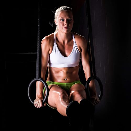 PeachKinetic Gymnastics Rings, ABS Olympic Rings for Training and Strength Workouts