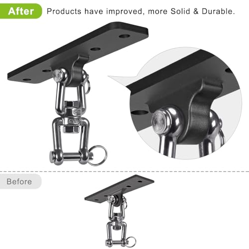 Dolibest Heavy Bag Hanger,Wall Ceiling Mount Hook 360° Rotation Wood Beam Holder Body Weight Strength Training Systems, Aerial Yoga Swing & Hammock, Resistance Band for Wooden Sets(600 LB Capacity) - color: Heavy Bag Hanger