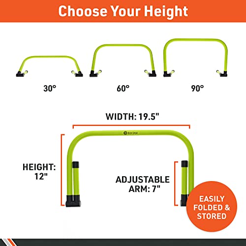 Body Sport Adjustable Athletic Speed Training Hurdles, Jumping & Speed Training Fitness Equipment, Hurdles for Track & Field, Basketball, Soccer & More, Set of 5