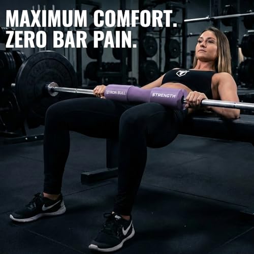 Advanced Squat Pad - Barbell Pad for Hip Thrusts, Squats & Lunges - Neck & Shoulder Squat Bar Pad Cushion Support Foam for Extra Comfort - color: Lavender