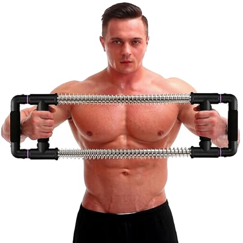 GoFitness Push Down Bar, Chest Exerciser at Home Workout Equipment | Upper Body Strength Trainer for Chest, Arm, Shoulder, Back and Abs, Home Fitness Equipment - color: Black, size: 70LBS - Men - Standard