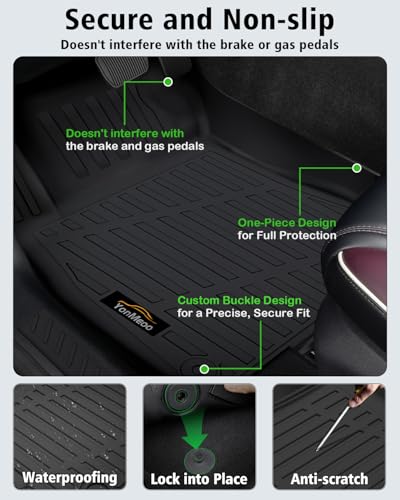 Floor Mats & Cargo Liner Custom Fit for Nissan Sentra 2026, Door Sill Guards, All Weather TPE Rubber Anti-Slip 1st & 2nd Row & Trunk Mat Floor Liners for Sentra 2026 Accessories, Black - size: For Nissan Sentra 2026