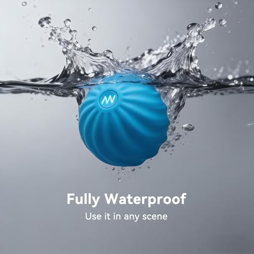 2.4" Mini Electric Vibrating Massage Ball, 10-Speed Fitness Yoga Massage Roller for Palm, Hand, Foot, Leg, Neck, Back, Multi-Directional Massage Ball (Blue) - color: Blue