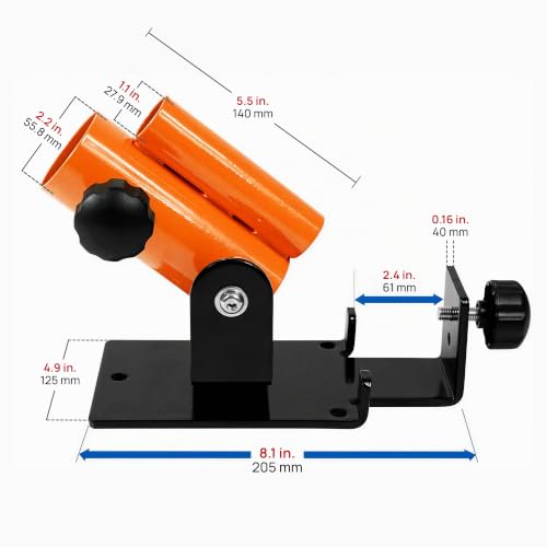 Yes4All Exercise Machine Adjustable T Bar Row Attachment, D Row Handle/Landmine Handle Attachment with Textured Rubber Handles - color: C. Orange - T Bar Row Platform
