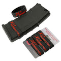Aolamegs 5/10 Pack Magazine Bands - 5.56 Nato, 300 Blackout, 300 Subsonic, .223 Remington, .308 Winchester, 7.62x39 Magazine Marking Band, Durable Silicone Ammo Caliber Bands for Magazine Identification (2 Colors) - color: 223rem-blackred(5pcs)