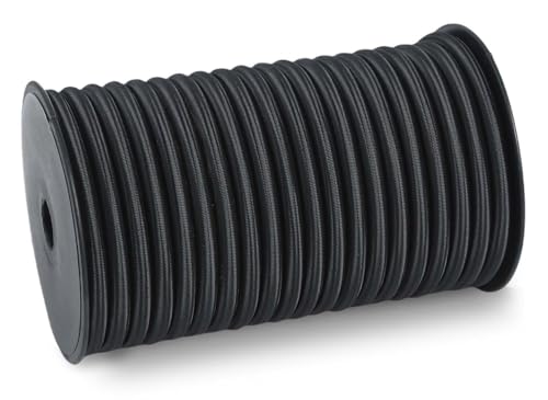 Marine Grade Bungee Cords Heavy Duty Outdoor - Bungee Cord Roll - 100% Stretch Elastic Cord and Absorbent Bungee Shock Cord for Kayak Deck, Camping, Crafting (3/8" x 50ft) - size: 3/8" x 50ft