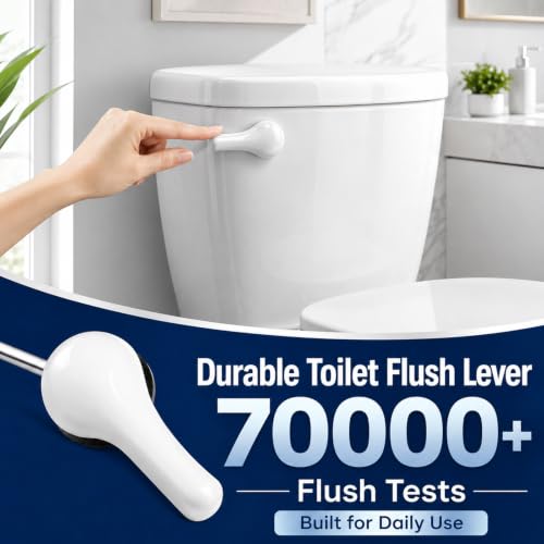 Lydia's Deal Toilet Handle Replacement Kit, Adjustable Front Mount Toilet Tank Flush Lever with Lock Nut, Fits Most Front-Mount Toilets, Easy DIY Install, Toilet Repair Kit (White, Aluminum) - color: White Aluminum