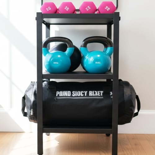 Commercial Heavy Duty Dumbbell/Kettlebell Rack Stand 500-800LBS | Heavy Duty One-Piece Welded Frame, Anti-Tip Non-Slip Base, Easy 6-Part 10-Min Assembly, Fitness Gear Storage for Garage - style: 3-Tier Extra Large Dumbbell & Kettlebell Rack – Market-Leadi