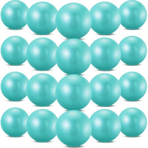 Sotiff 20 Pcs 9 Inch Pilates Ball Bulk Exercise Pilates Ball Mini Yoga Balls Therapy Core for Stability Barre Training Stretching Physical Posture Training Gym Workout with Inflation Tube - color: Mint Green