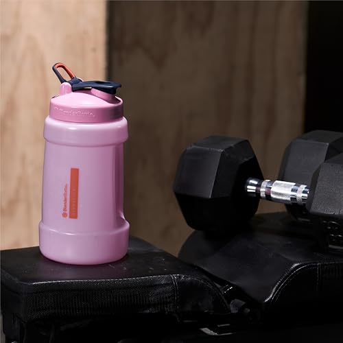 BlenderBottle Hydration Koda V1.5, Half Gallon Water Bottle, 74-Oz, Full-Color Pink - color: Full-Color Pink, style: Solid