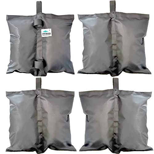 Ontheway Sand Bags for Canopy Tent, Heavy Duty Weights Sandbags, 4pcs-Pack (Grey) - color: Gray